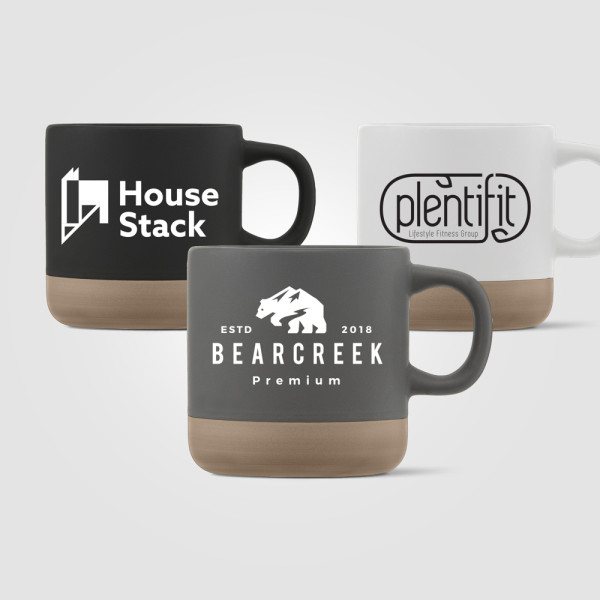 Terra - 350 ml Keramiktasse mit Tonbasis