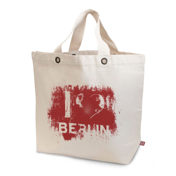 Schwere Baumwolltasche mit Bodenfalte – SANTORINI