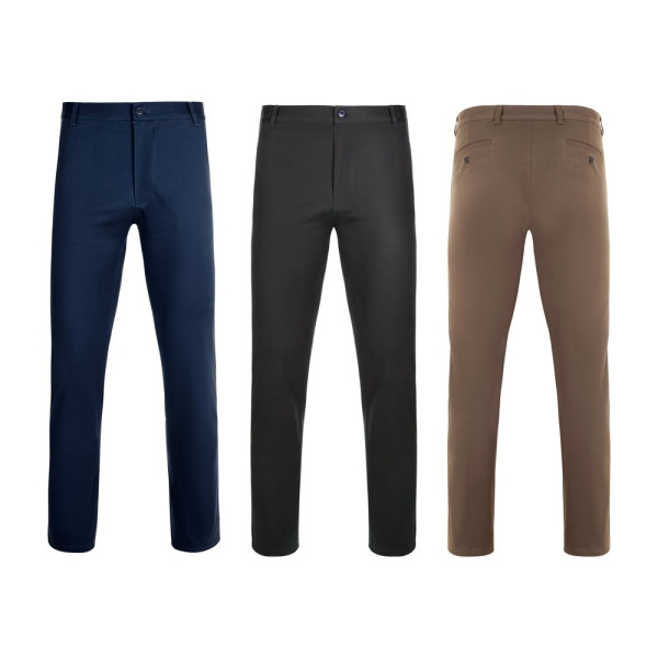 VL VISHNU. Unisex Stretch-Chinohose (260g/m²), aus Baumwolle (98%) und Elastan (2%)