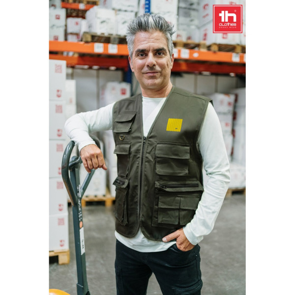 THC PIXEL. Weste (200 g/m²) aus Polyester und Baumwolle